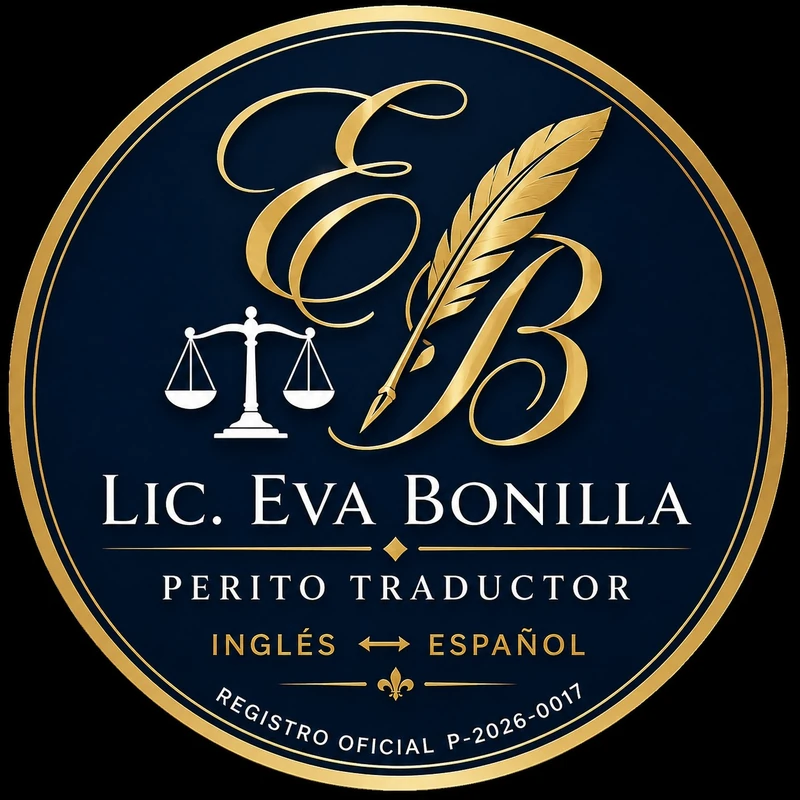 Logotipo Eva Bonilla Perito Traductor
